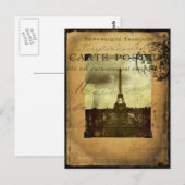 Postzeichen Paris Postkarte (Vorne/Hinten)