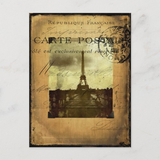 Postzeichen Paris Postkarte (Vorderseite)