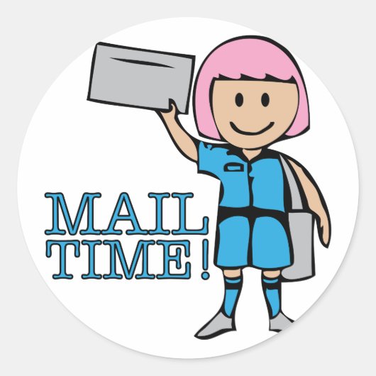 Postzeit Runder Aufkleber (Vorderseite)