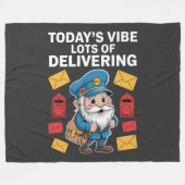 Postzustellende Gnome Mail Fleecedecke (Vorderseite (Horizontal))