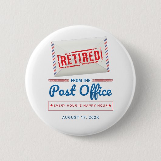 Postzusteller-Rentner-Geschenk Button (Vorderseite)