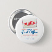 Postzusteller-Rentner-Geschenk Button (Vorne & Hinten)