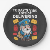 Postzustellergnome Post Pappteller (Vorderseite)