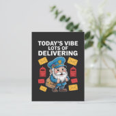 Postzustellergnome Post Postkarte (Stehend Vorderseite)