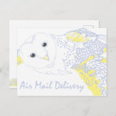 Postzustellung von Eule - Hogwarts inspiriert Feiertagspostkarte (Vorne/Hinten)