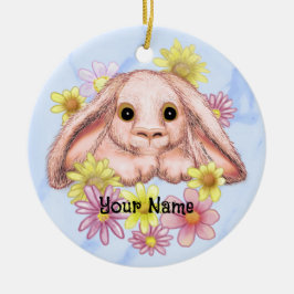 Posy Bunny Rabbit Keramik Ornament