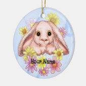 Posy Bunny Rabbit Keramik Ornament (Links)