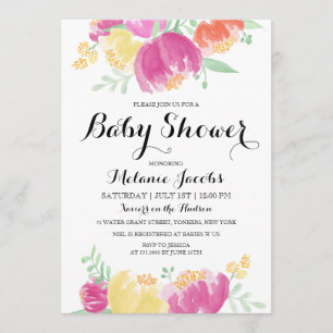 Posy Garden   Babyparty Einladung