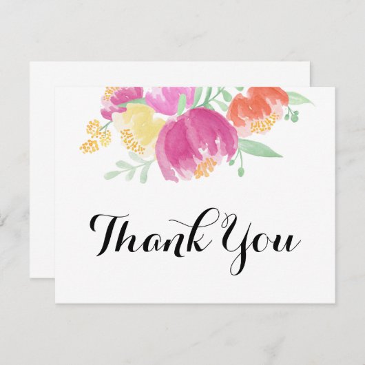 Posy-Garten | danken Ihnen Dankeskarte (Vorne/Hinten)