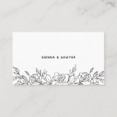 Posy of Rose Wedding Online RSVP Card Visitenkarte (Rückseite)