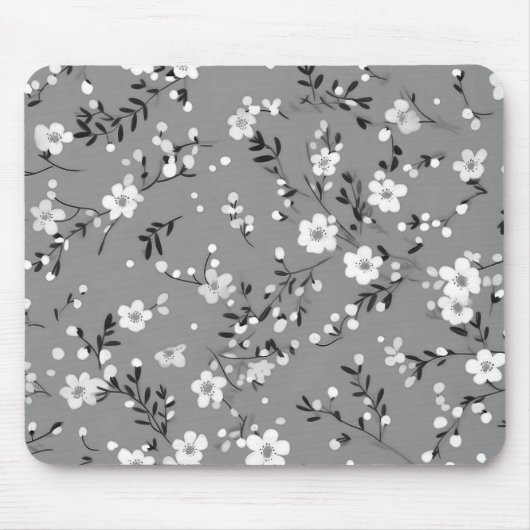 Posy Print on grau Mousepad (Vorne)