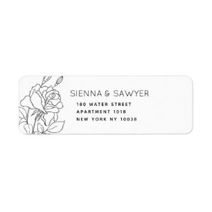 Posy-Rose-Etiketten für Gerettet Datum & Dankeschö