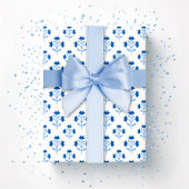 Posy Sprig in Blue Porcelain Geschenkpapier