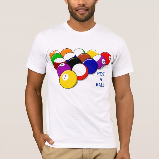 Pot a Ball Billiards Mens T - Shirt (Vorderseite)
