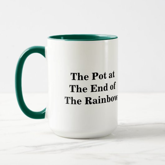 Pot am Ende der Regenbogen-Tasse Tasse (Links)