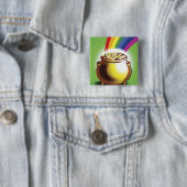 Pot aus Gold und Regenbogen Button (Beispiel)