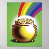 Pot aus Gold und Regenbogen Poster (Vorne)