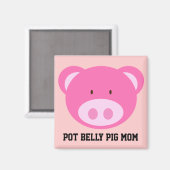 Pot Bly Pig Mama Magnet (Vorderseite/Rückseite)