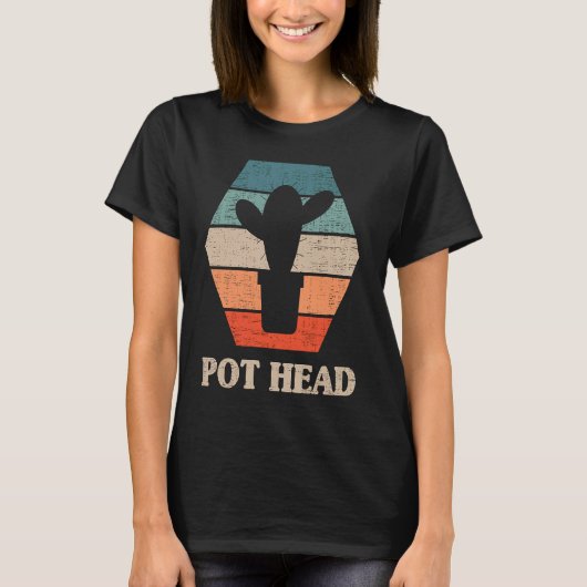 Pot Head Cactus  Gardener Garden Plants Gardener T-Shirt (Vorderseite)