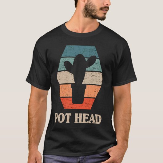 Pot Head Cactus Gardener Garden Plants Gardener T-Shirt (Vorderseite)