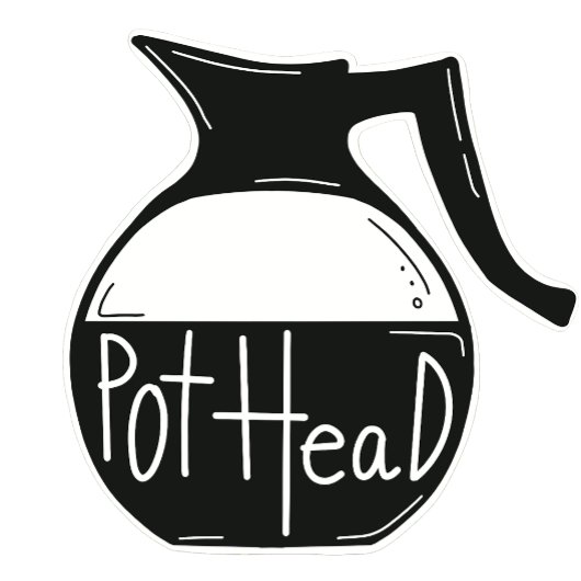 Pot Head Coffee Lover Kaffee Pot Aufkleber