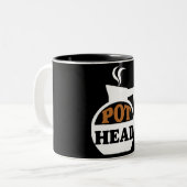 Pot Head/Coffee Zweifarbige Tasse (Vorderseite Links)