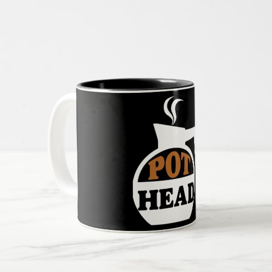 Pot Head/Coffee Zweifarbige Tasse (Vorderseite Links)