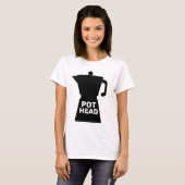 POT HEAD FUNNY COFFEE T-Shirt (Vorne ganz)