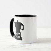 POT HEAD FUNNY KAFFEE TASSE (Vorderseite Links)