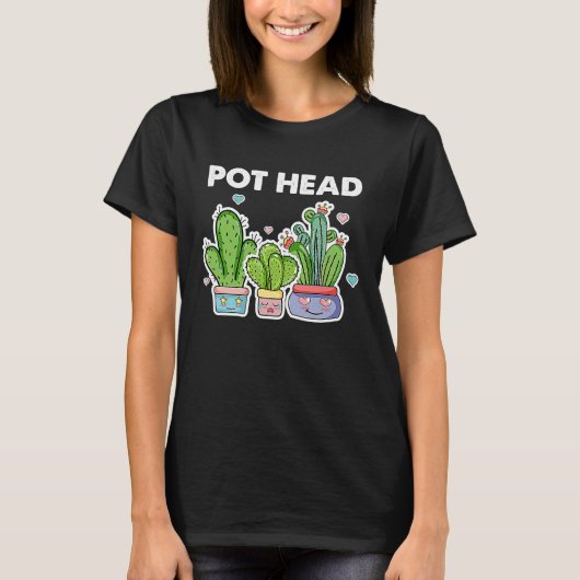 Pot Head Gardener Succulent Gardening T-Shirt (Vorderseite)