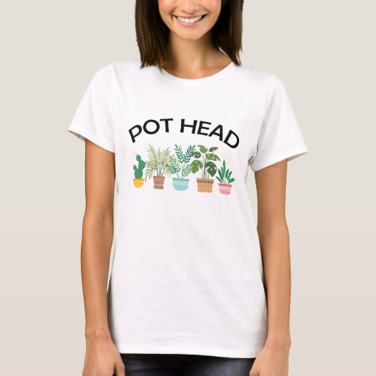 Pot Head Indoor Gardener Mama Birthday weiß T-Shirt (Vorderseite)