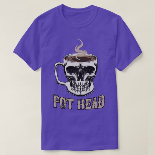 Pot Head-Kaffee T-Shirt (Design vorne)