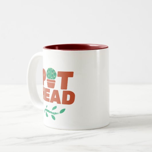 Pot Head Topted Pflanze Tasse (Vorderseite Links)