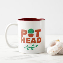 Pot Head Topted Pflanze Tasse