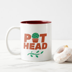 Pot Head Topted Pflanze Tasse
