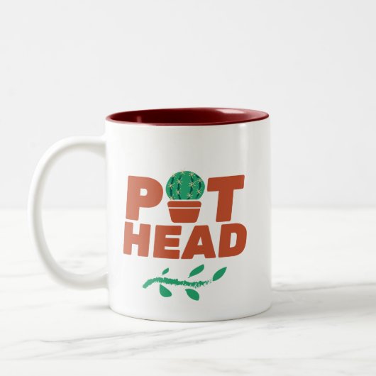 Pot Head Topted Pflanze Tasse (Links)