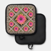 Pot Holder mit Atemberaubenden Gazanias Topflappen (Vorderseite/Rückseite)