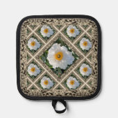 Pot Holder mit Matilija Poppies Topflappen (Vorderseite)
