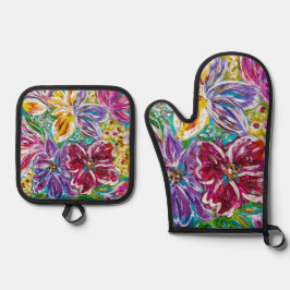 POT HOLDER OFENHANDSCHUH & Topflappen-Set