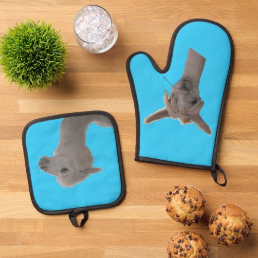 Pot Holder Set - Alpaca Portrait (Oben Unten)