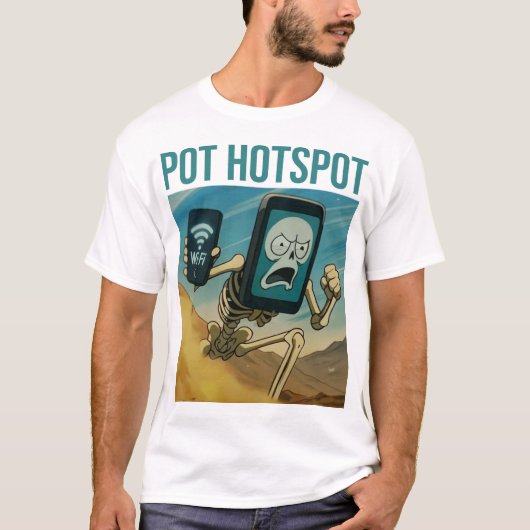 Pot Hotspot Skeleton Spicy Meme Chaos T-Shirt (Vorderseite)