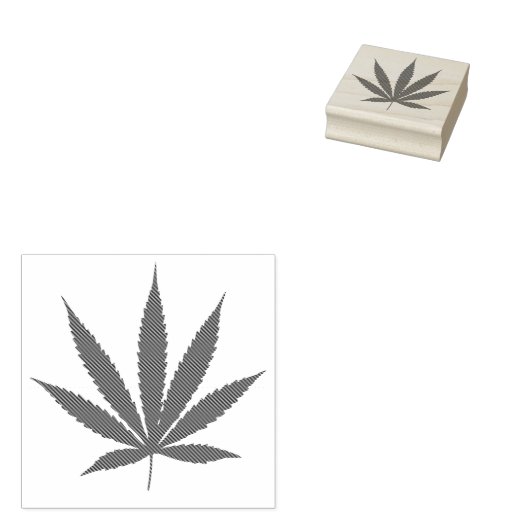 Pot Leaf Briefmarke x2 Gummistempel (Stempel)