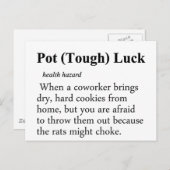 Pot Luck Definition Postkarte (Vorne/Hinten)