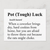 Pot Luck Definition Postkarte (Vorderseite)