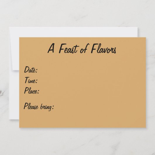 Pot-Luck-Dinner Einladung (Rückseite)