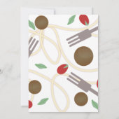 Pot Luck Spagetti Abendessen Italienisches Party Ankündigung (Rückseite)