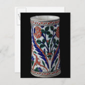 Pot mit Blumendekoration, Iznik Postkarte (Vorne/Hinten)