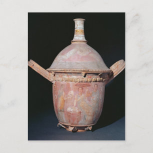 Pot mit einer Szene von Frauen baden Postkarte