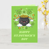 Pot O' Glück St. Patrick's Day Karte (Gelbe Blume)
