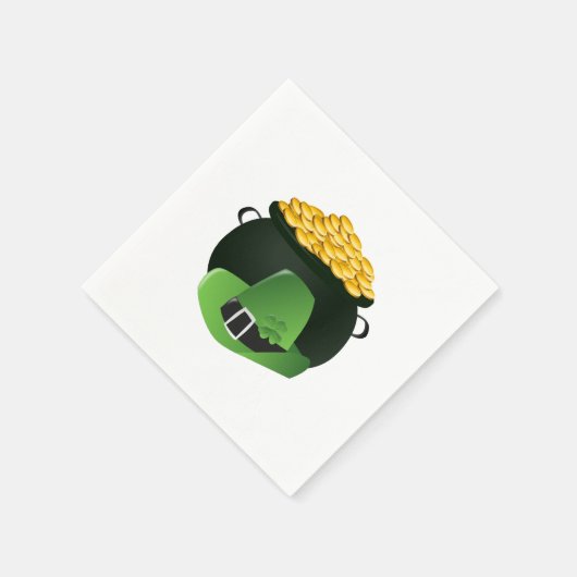Pot o' Gold Leprechaun Hat Serviette (Ecke)